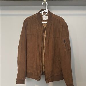 Aeropostale Brown Bomber Jacket Soft Suede Classic